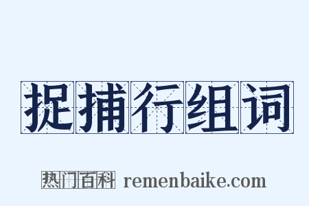 捉捕行组词是什么意思的图片